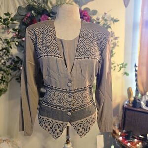 VTG 80s/90s Patterned Women's Blouse